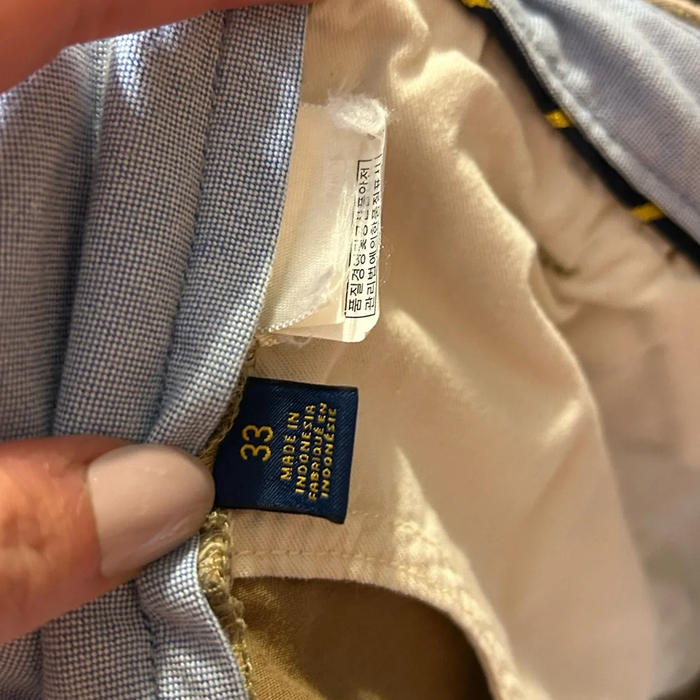 Polo by Ralph Lauren Men's Tan Flat Front Shorts - Picture 5 of 5